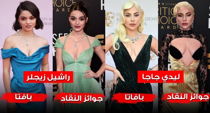 حضور الفنانين حفل الـbafta  وجوائز النقاد في نفس اليوم