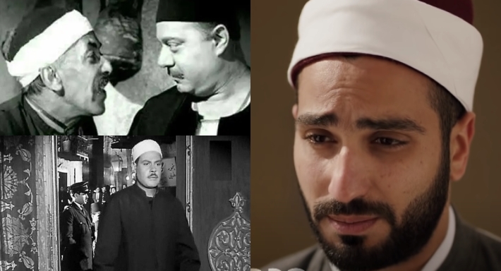 محمد الشرنوبي وحسن البارودي ويحيى شاهين في مشاهد من أعمالهم