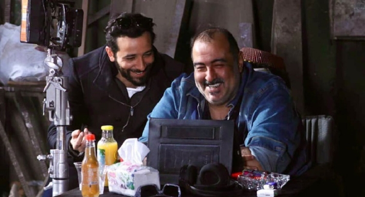 سامح عبد العزيز وكريم قاسم في كواليس يو تيرن