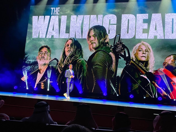 تميم فارس المدير التنفيذي لديزني في الشرق الأوسط خلال المؤتمر الصحفي