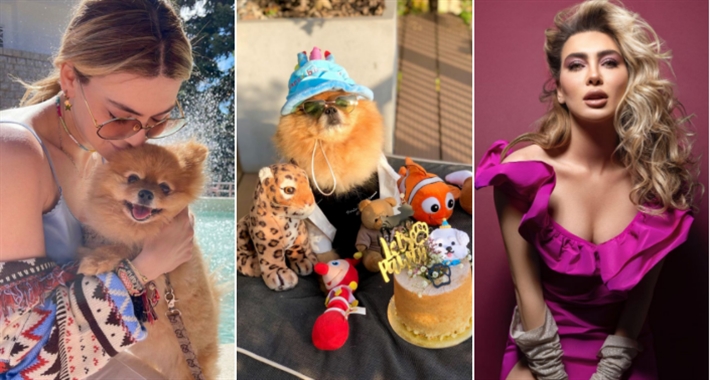 ستيفاني صليبا وكلبها فوكسي