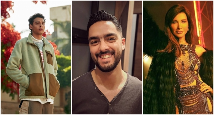 نانسي عجرم وحسن الشافعي ومروان بابلو