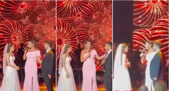 كارول سماحة مع العروسين