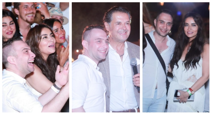 حسام حبيب وسارة الطباخ مع راغب علامة