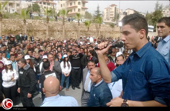 محمد عساف أثناء الاختبارات