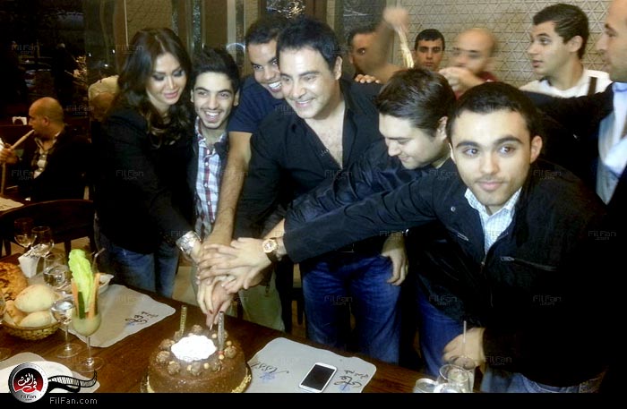 فريق عاصي اثناء الاحتفال بتنصيبه سفيرا للنوايا الحسنة