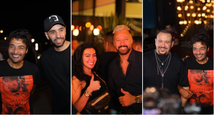 أحمد فهمي والنجوم في افتتاح الفرع الثالث لمطعمه