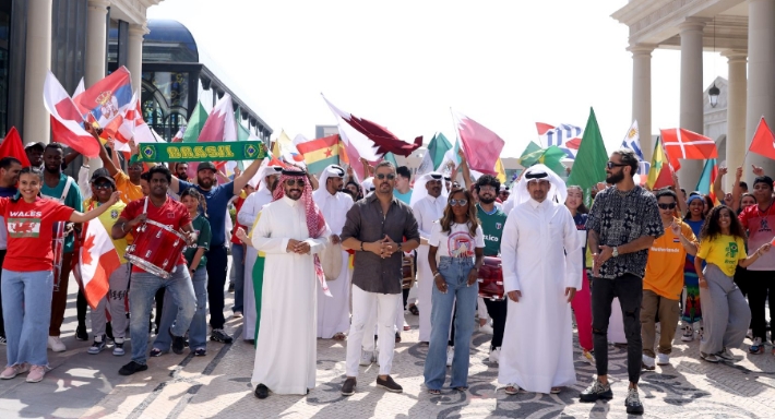 مشهد من أغنية أرض المونديال