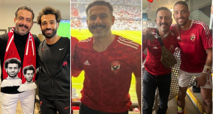 محمد فراج مع محمد صلاح وطاهر محمد طاهر