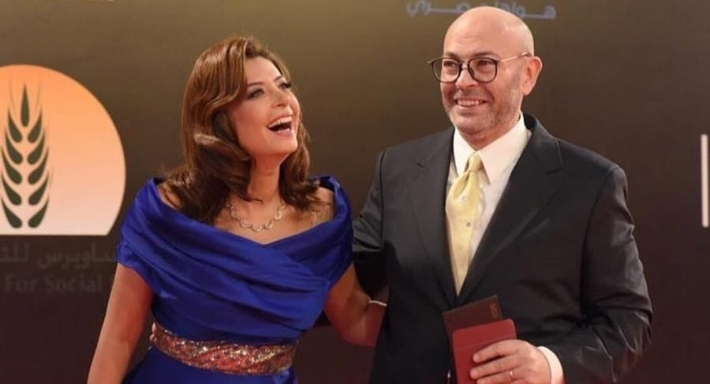 منال سلامة وعادل أديب