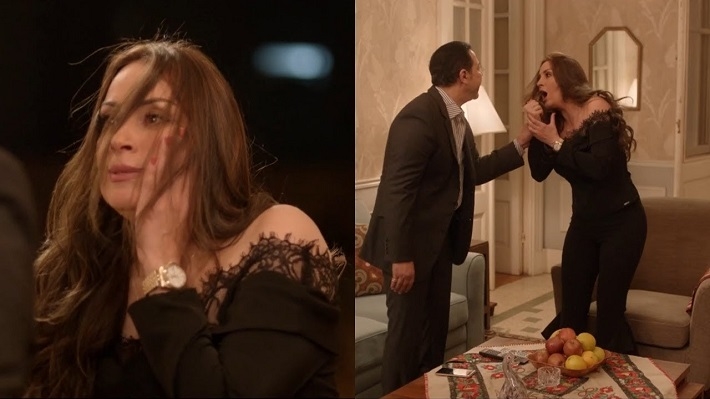 مدحت صالح ونرمين الفقي في مشهد من مسلسل أبو العروسة