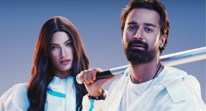 أحمد حاتم وتارا عماد من بوستر فيلم المطاريد