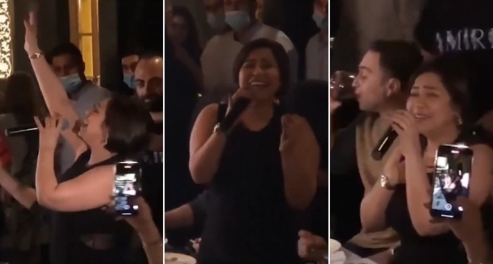 شيرين عبد الوهاب وحسام حبيب في سهرة ببيروت