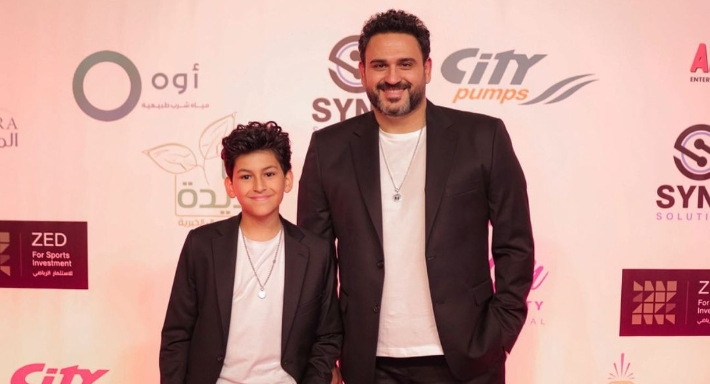 أكرم حسني وابنه ياسين