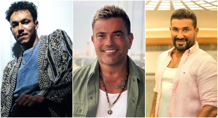 أحمد سعد وعمرو دياب وويجز