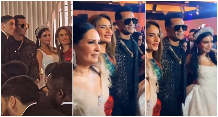 محمد رمضان وزينة مع العروسان