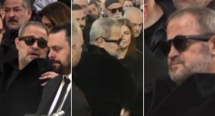 جورج وسوف من جنازة ابنه وديع