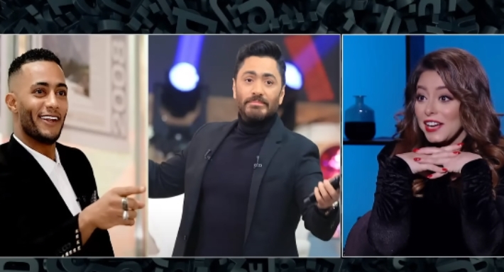 إلهام عبد البديع وتامر حسني ومحمد رمضان