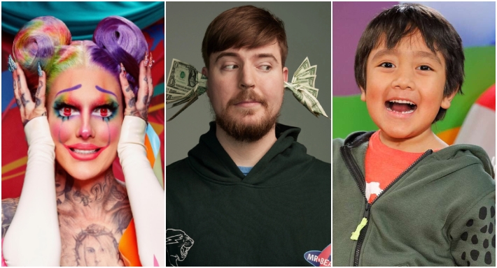 أعلى 5 نجوم ربحا عبر YouTube في عام 2023