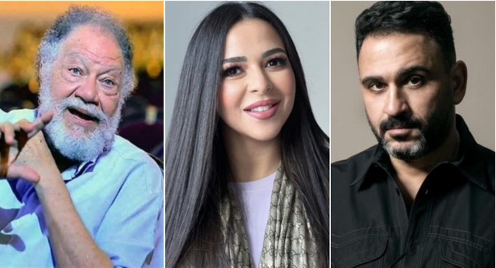 أكرم حسني وإيمي سمير غانم ويحيى الفخراني