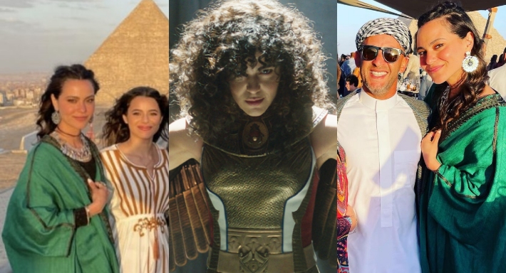 مي القلماوي تزور الأهرامات 