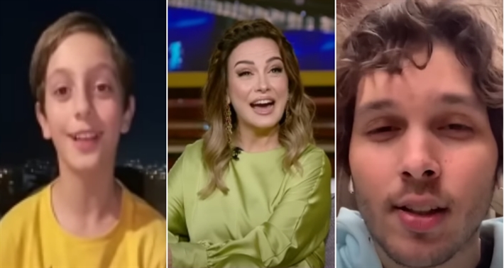 ريهام عبد الغفور وابنيها