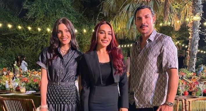 باسل خياط وزوجته مع رزان جمال