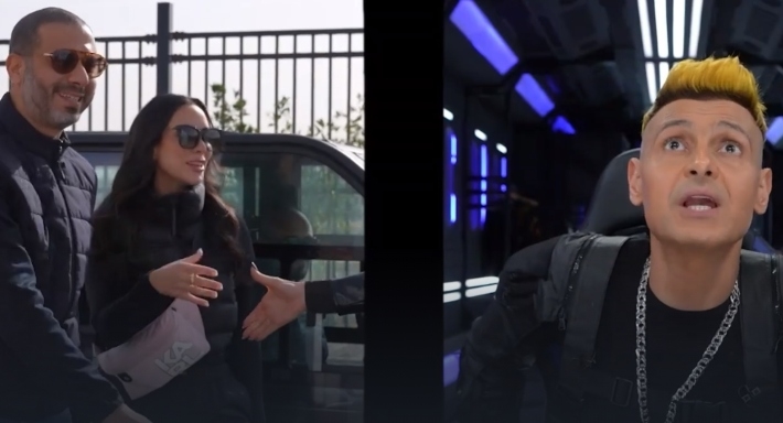 بسنت شوقي ومحمد فراج في رامز نيفر إند