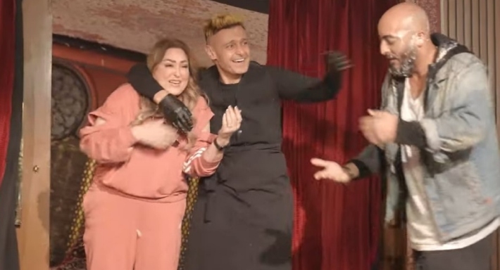 نهال عنبر وحسام الحسيني في رامز نيفر إند