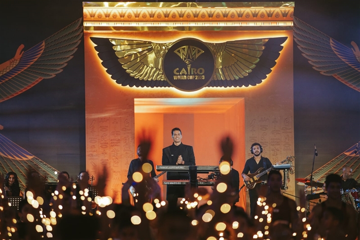 هشام خرما في افتتاح كأس العالم للجمباز