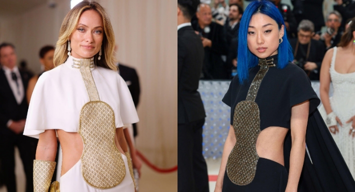 فستان متطابق يعرض أوليفيا وايلد ومارجريت زانج للسخرية