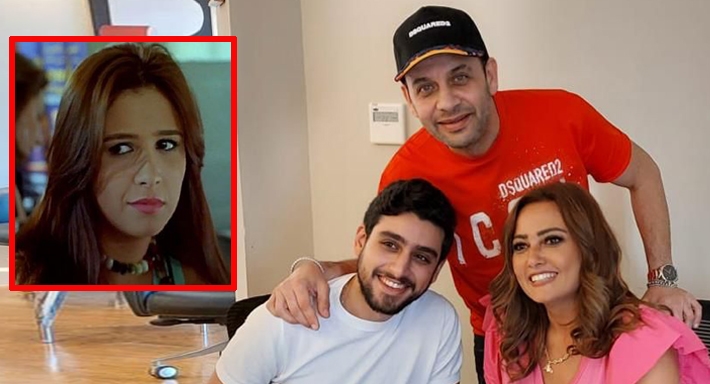 مصطفى قمر وابنه تيام مع بشرى