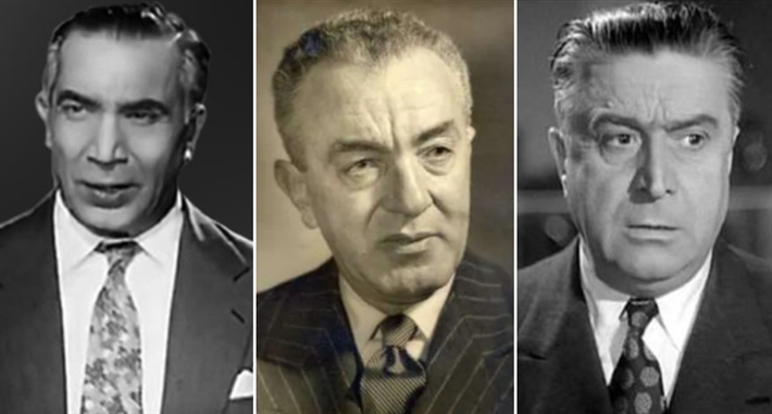 يوسف وهبي ومحمد التابعي وسليمان نجيب