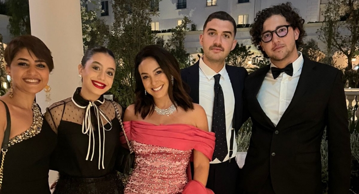 ياسمينا العبد مع هند صبري في كان