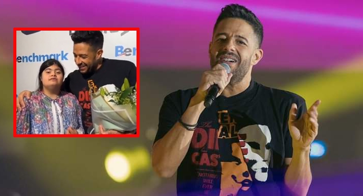 محمد حماقي مع الطفلة