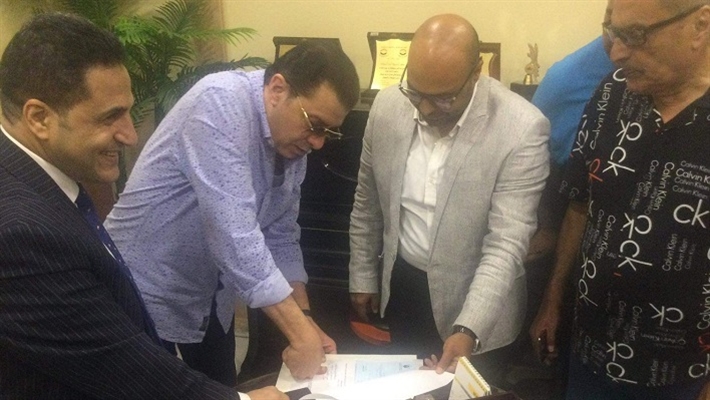 مصطفى كامل خلال ترشحه لانتخابات النقابة