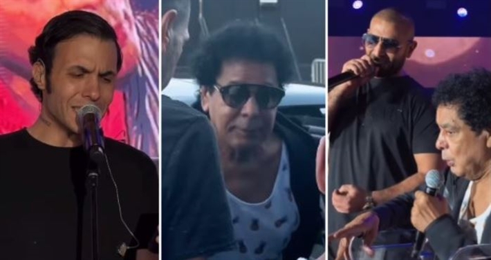 أحمد سعد وأمير عيد مع محمد منير