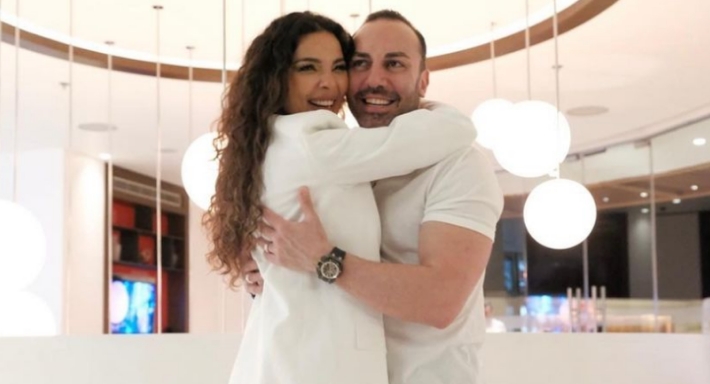 نادين نسيب نجيم وخطيبها