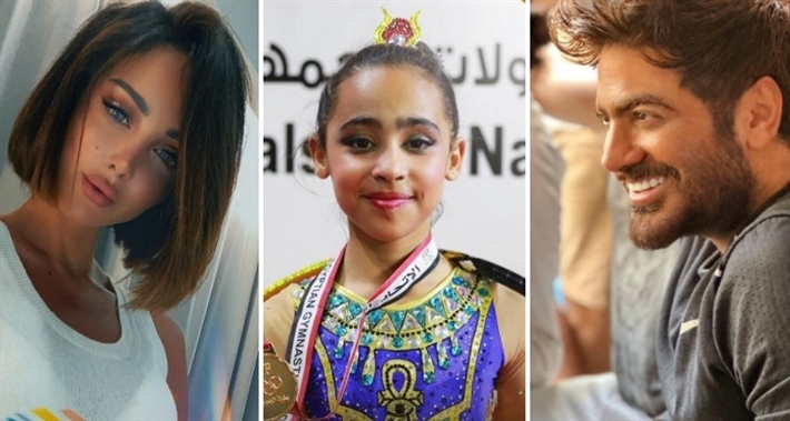 تامر حسني وتاليا وبسمة بوسيل