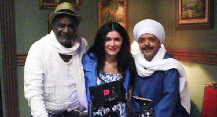 محمد هنيدي وغادة عادل والمخرج سعيد حامد