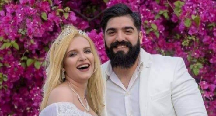 أحمد البرازيلي وزوجته ميرنا طارق