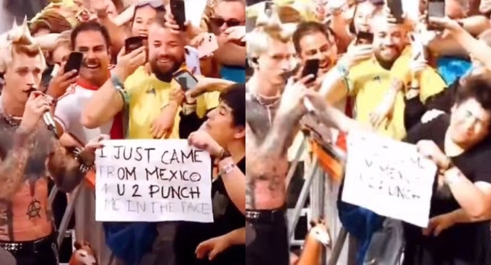 بالفيديو = مغني ي1رب أحد المعجبين بناء على طلبه