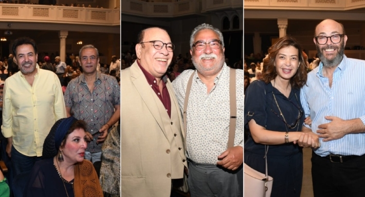 صلاح عبد الله وإبراهيم عيسى وخيري رمضان ومنال سلامة ضمن جمهور حفل علي الحجار