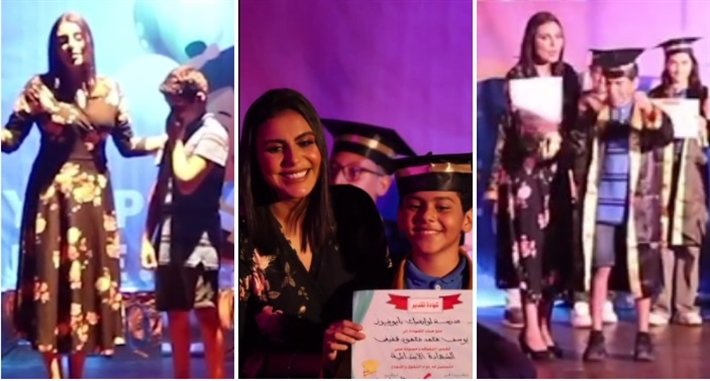 هاجر الشرنوبي وابنها