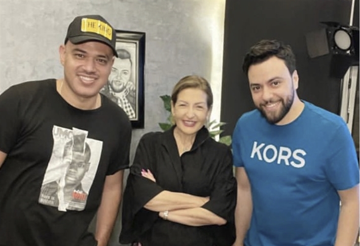 ليلى عز العرب ومدين وخالد تاج الدين