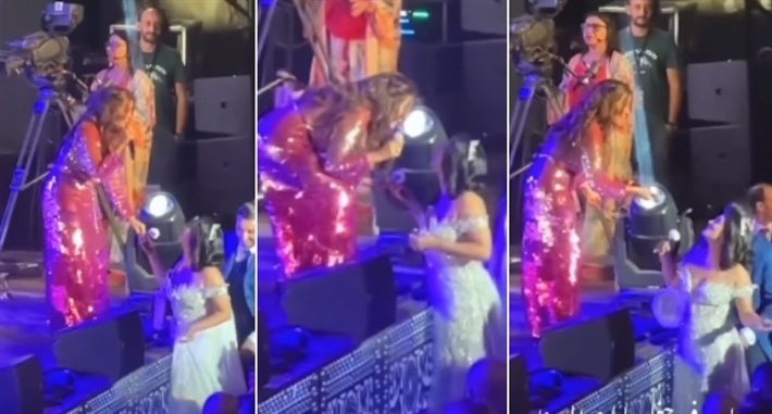 لطيفة تحتفل بالعروسين