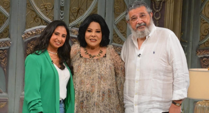 ماجد الكدواني وابنته وإسعاد يونس