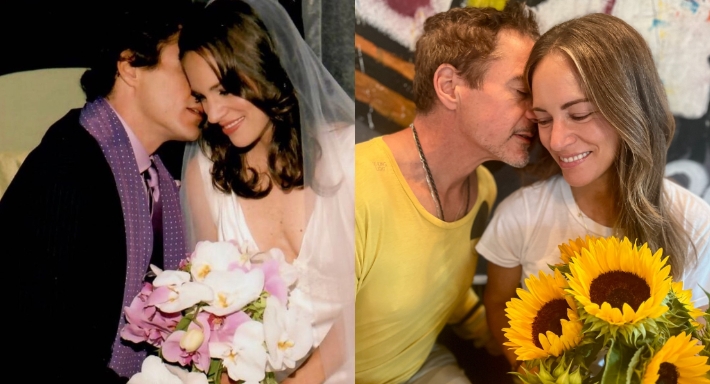 روبرت داوني جونيور مع زوجته سوزان