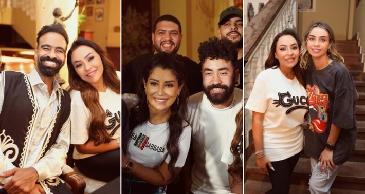 أبطال فيلم عنب مع المنتجة رشا الظنحاني