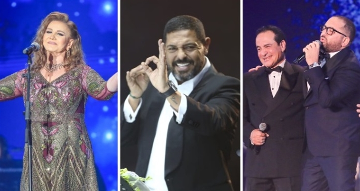 محمد ثروت وابنه وهاني فرحات وميادة الحناوي